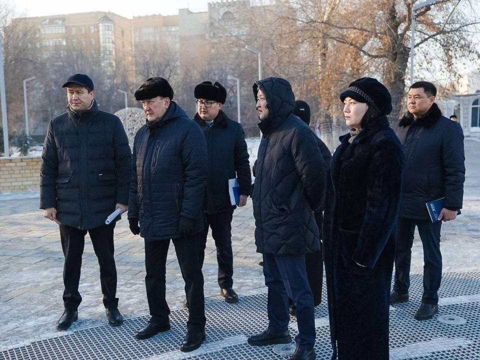 Аким города ознакомился с состоянием Центрального парка