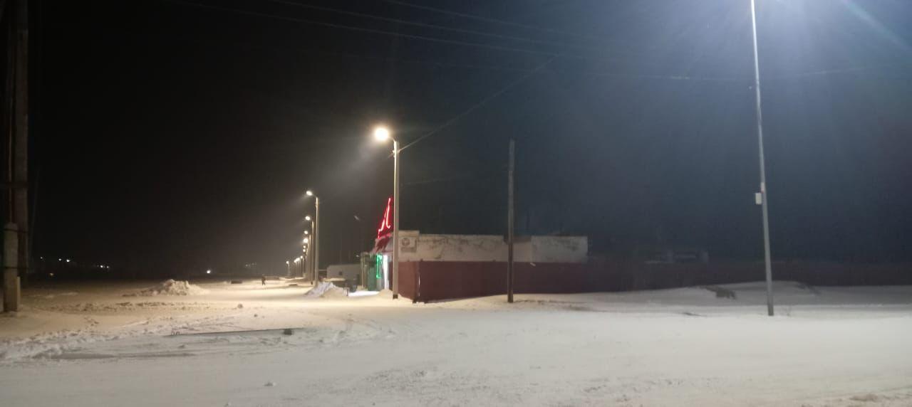 В селе Чекоман района Жаңасемей проведено освещение
