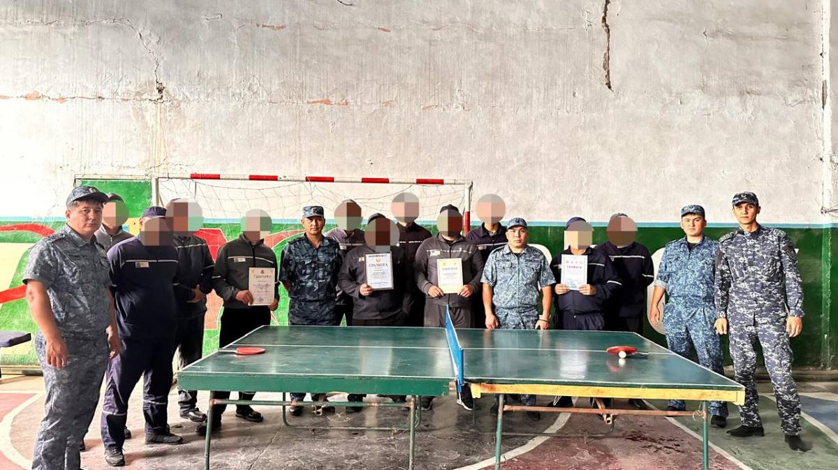 В семейской колонии прошел турнир по настольному теннису среди осужденных